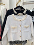 Lace Border Tweed Crop Jackets